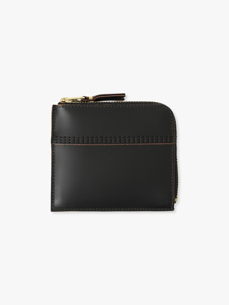 トリプル ステッチ Lシェイプド ジップウォレット 詳細画像 black 1