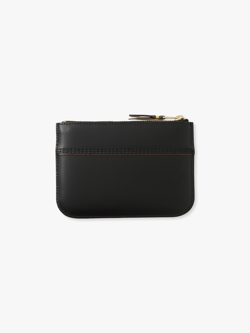 トリプル ステッチ ジップポーチ 詳細画像 black 1