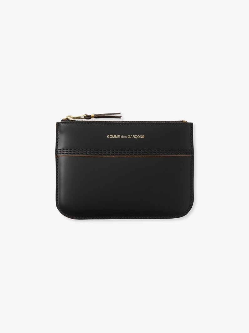 トリプル ステッチ ジップポーチ 詳細画像 black 1