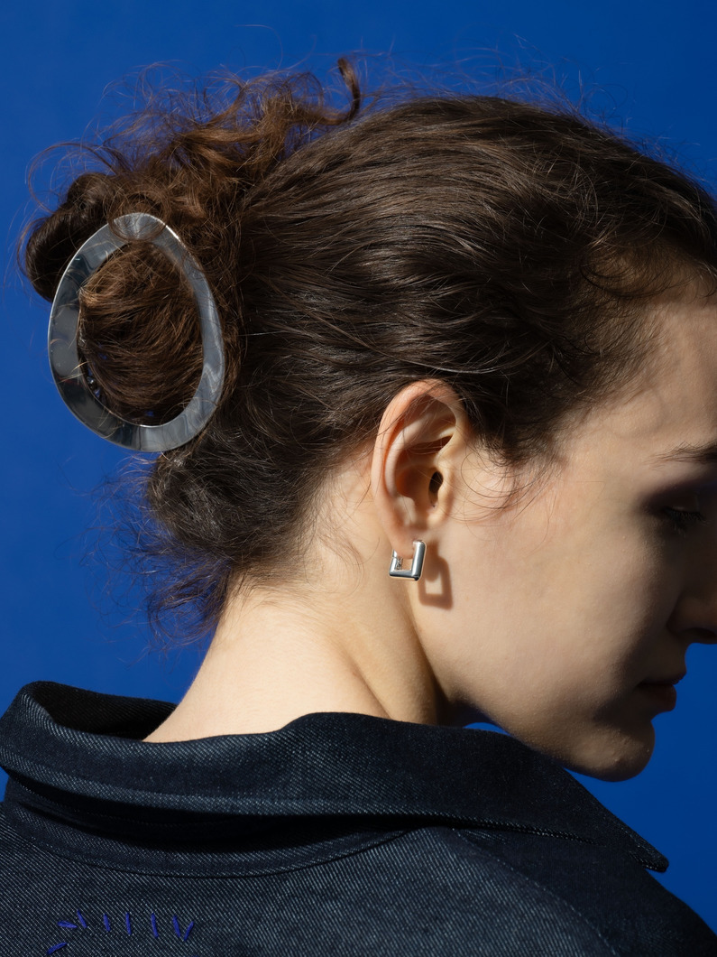 オーケー サークル ヘアクリップ 詳細画像 silver 2
