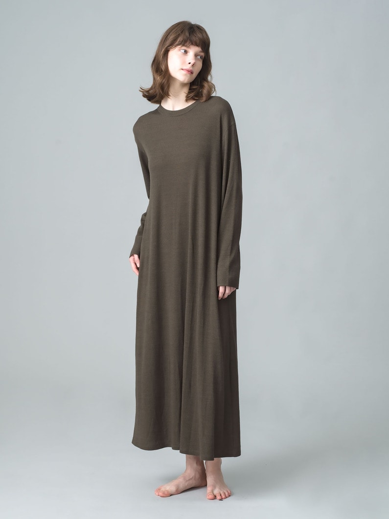Wool Soft Rib Dress 詳細画像 khaki 1
