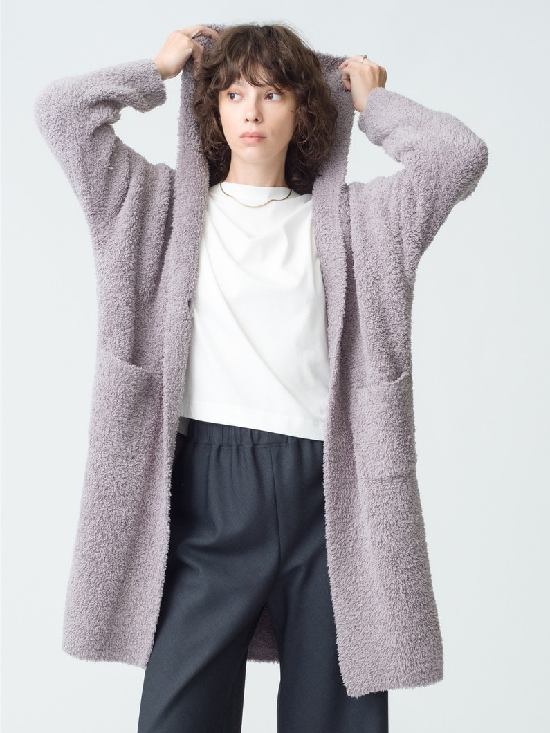 Eco Cozy Chic Long Hoodie Cardigan 詳細画像 gray 1