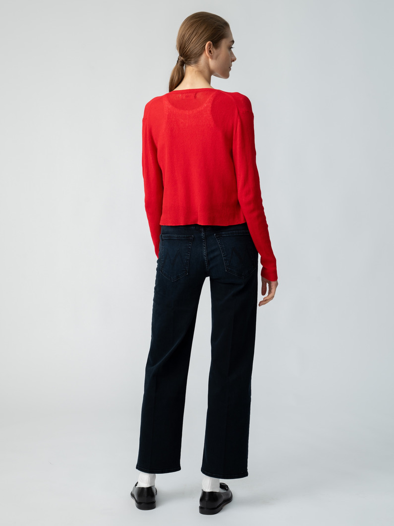 ザ ミッド ライズ ジップ ランブラー アンクル デニムパンツ 詳細画像 black 3