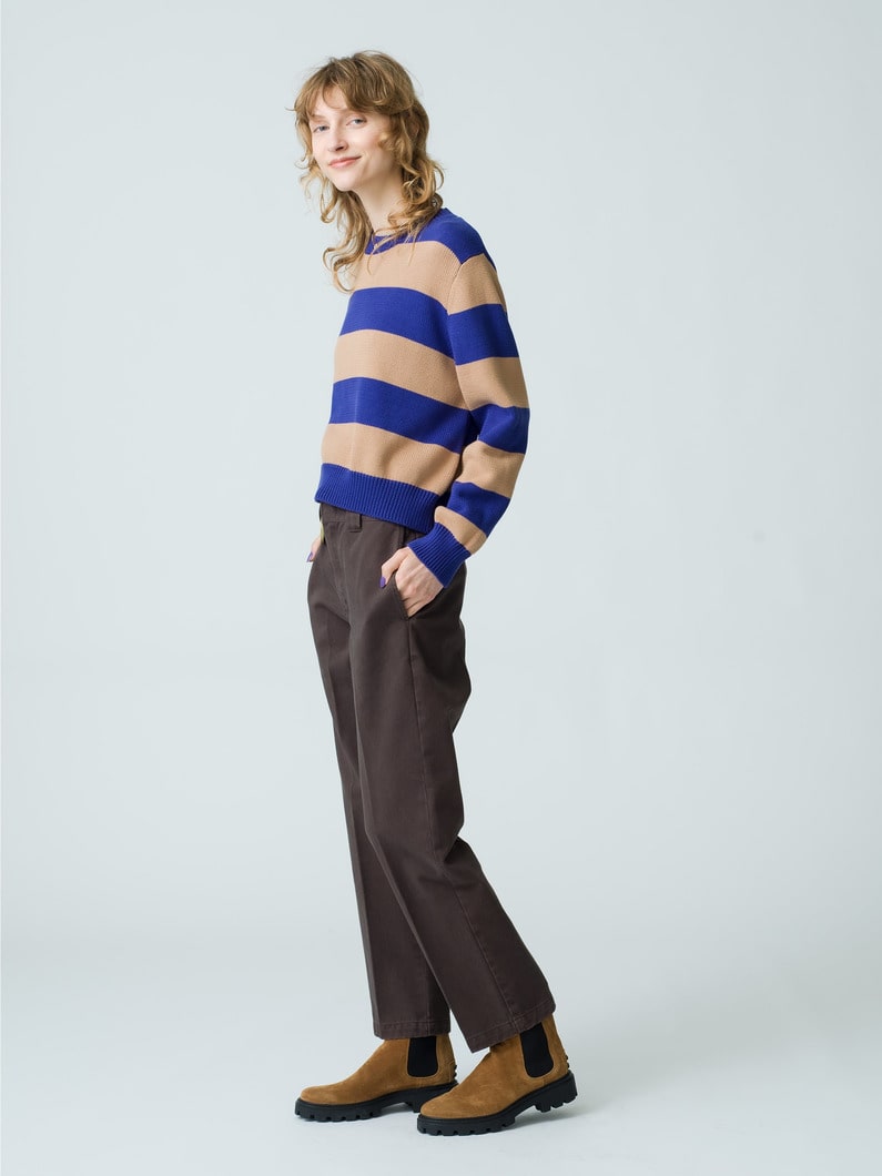 Organic Cotton Tapered Fit Pants (women) 詳細画像 brown 2