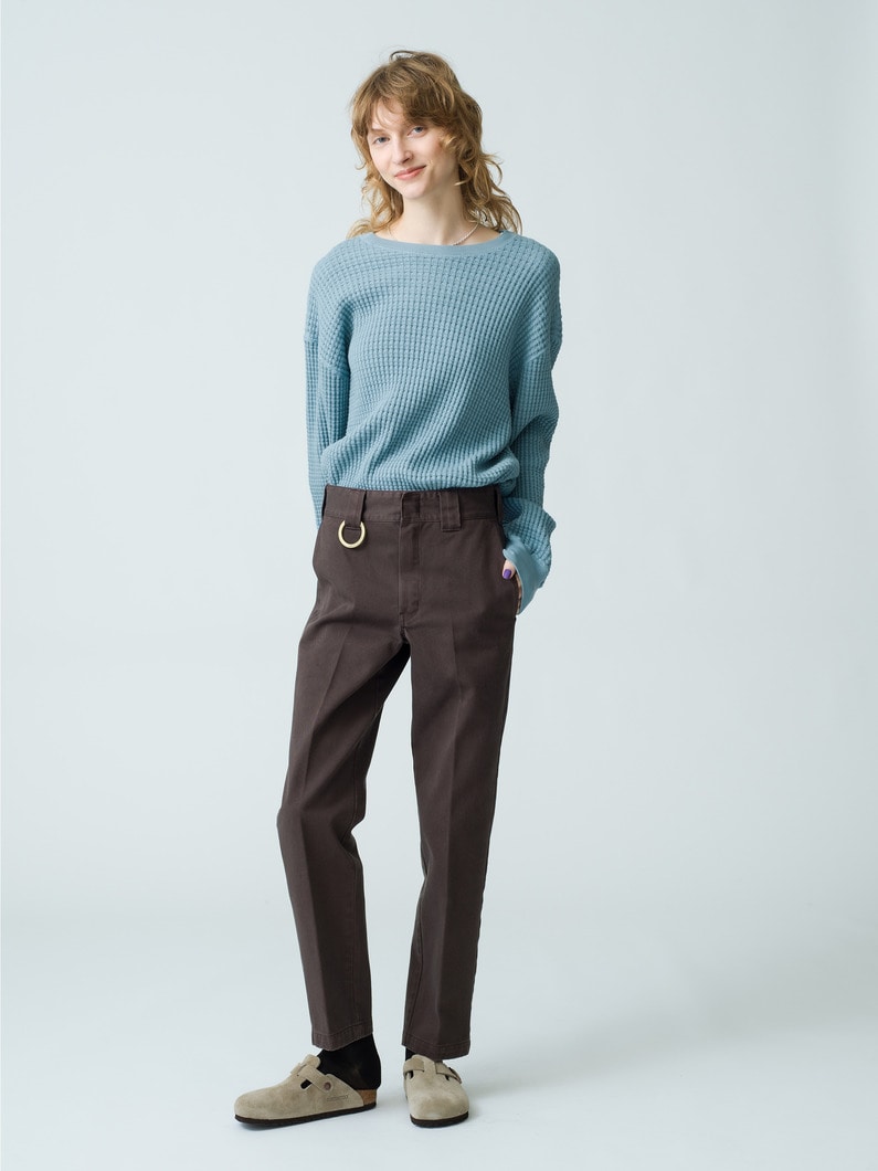 Organic Cotton Tapered Fit Pants (women) 詳細画像 brown 4