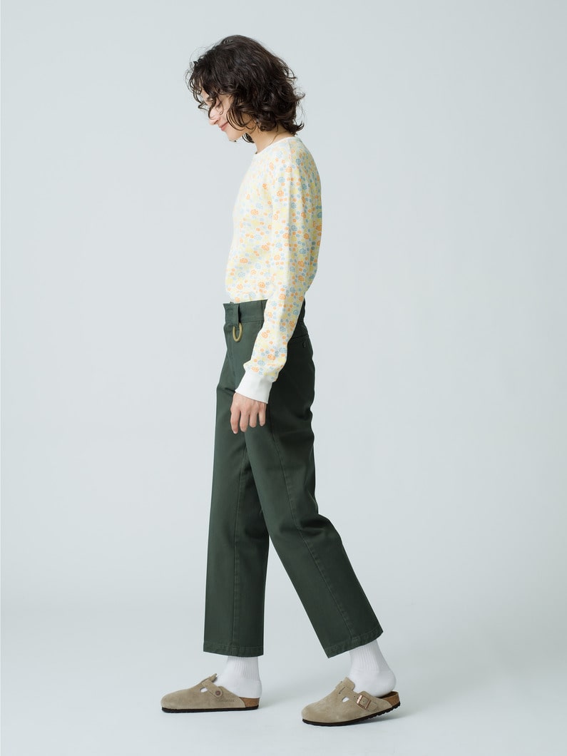 Organic Cotton Tapered Fit Pants (women) 詳細画像 olive 2