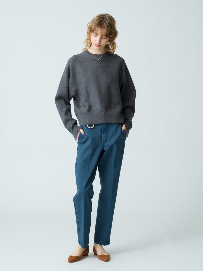 Organic Cotton Tapered Fit Pants (women) 詳細画像 blue 2