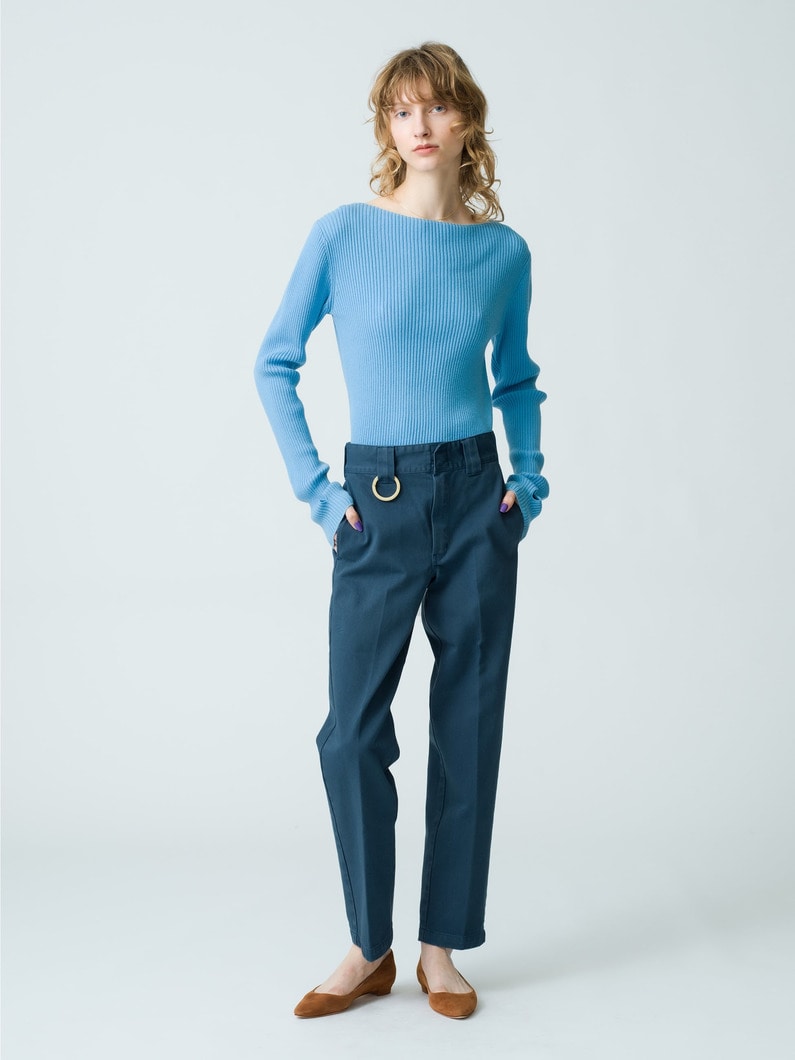 Organic Cotton Tapered Fit Pants (women) 詳細画像 blue 4