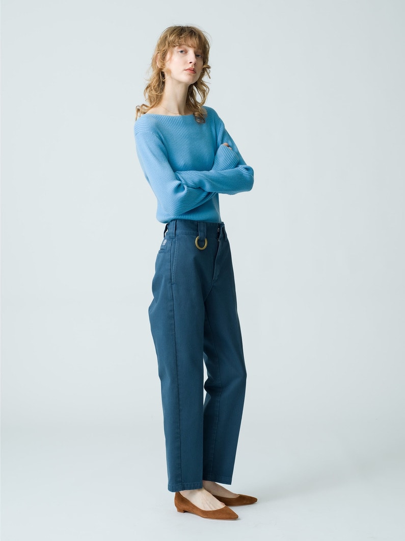 Organic Cotton Tapered Fit Pants (women) 詳細画像 blue 6