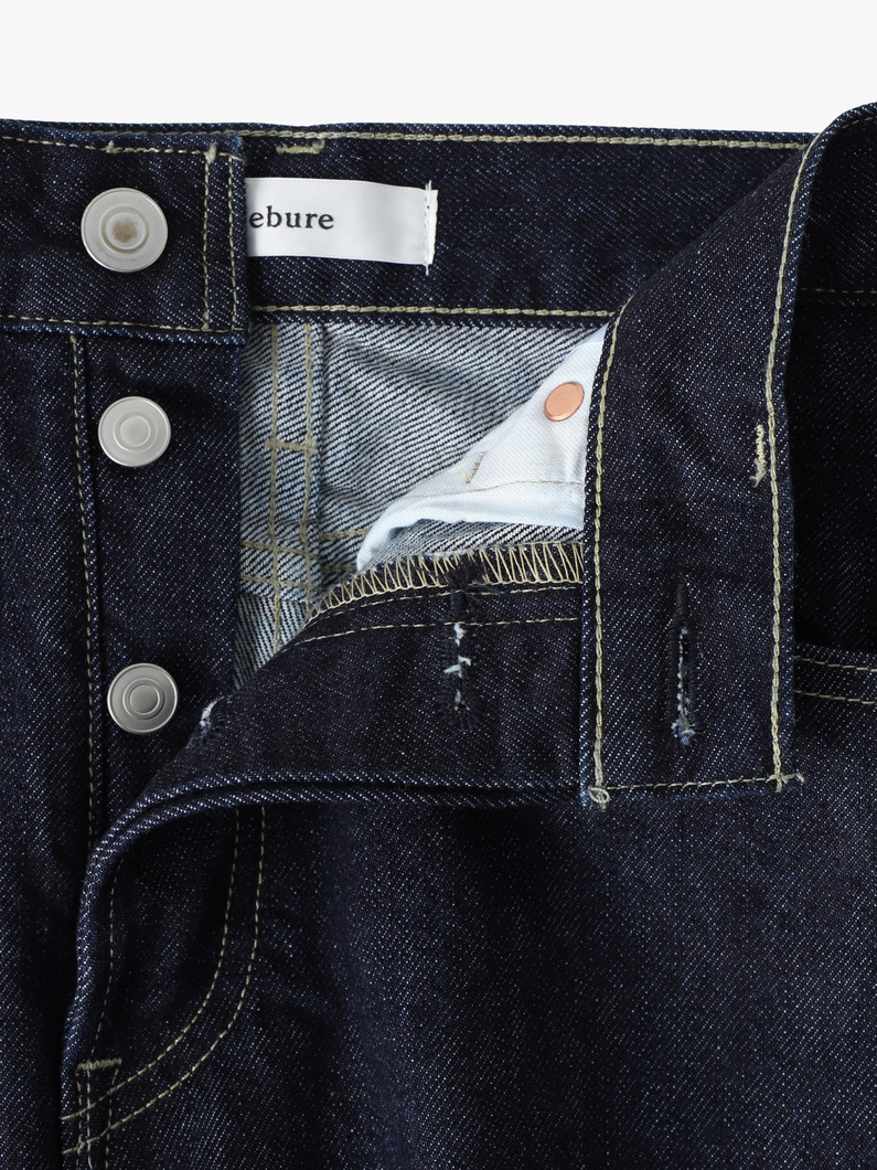 ウォッシュド デニム ストレート パンツ 詳細画像 indigo 2