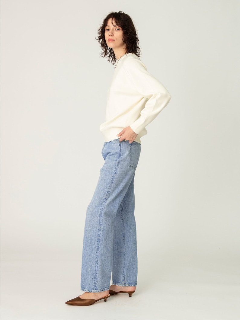 ウォッシュド デニム ストレート パンツ 詳細画像 light blue 2