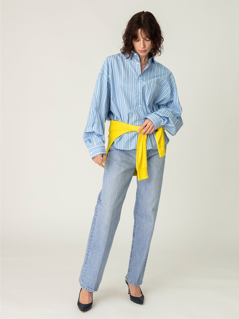 ウォッシュド デニム ストレート パンツ 詳細画像 light blue 3