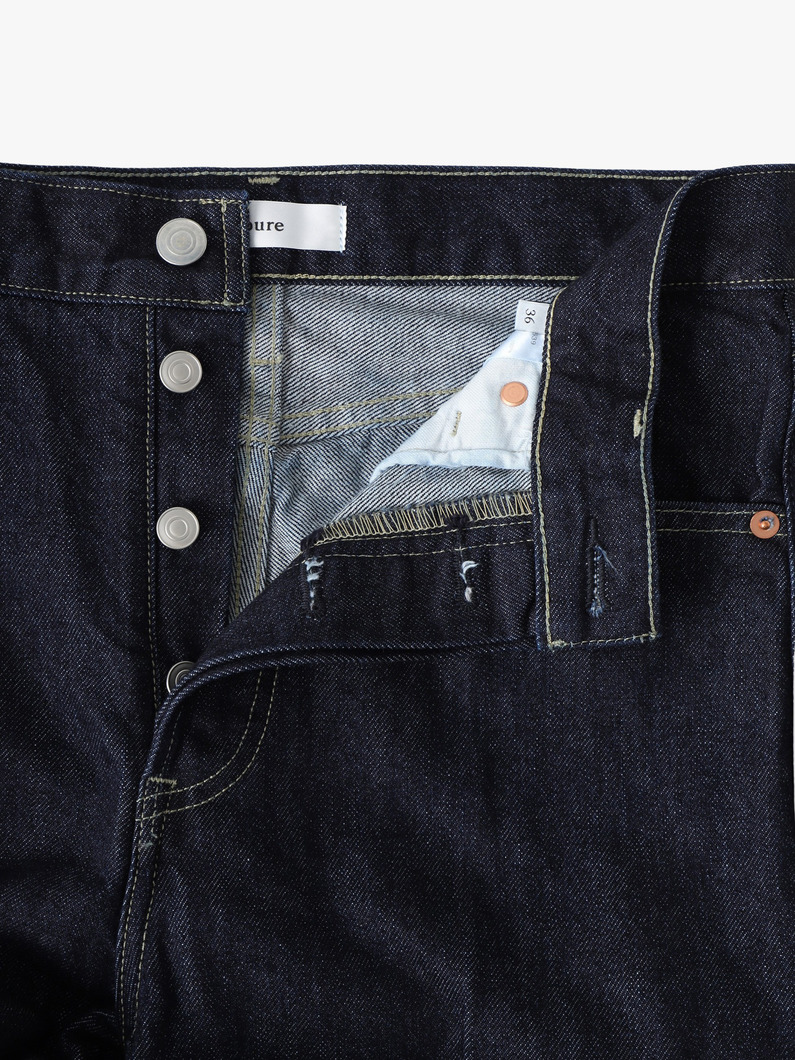 ウォッシュドデニム ワイドストレート パンツ 詳細画像 indigo 2