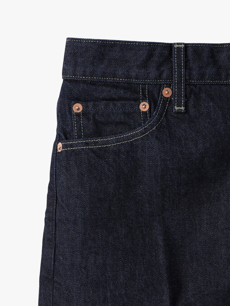 ウォッシュドデニム ワイドストレート パンツ 詳細画像 indigo 3