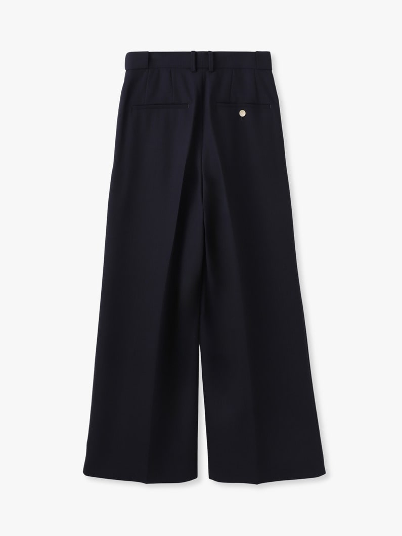 ハイツイスト ツイル クレープ ワイドパンツ 詳細画像 navy 1