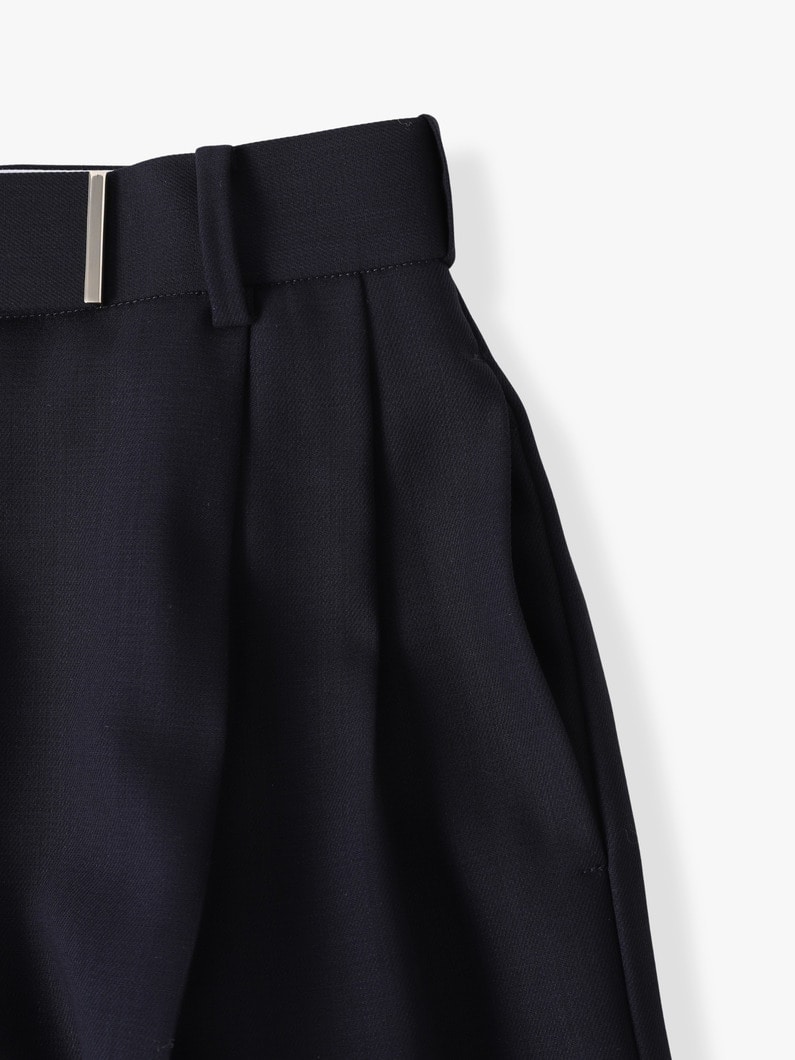 ハイツイスト ツイル クレープ ワイドパンツ 詳細画像 navy 3