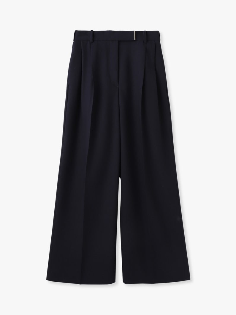 ハイツイスト ツイル クレープ ワイドパンツ 詳細画像 navy 1