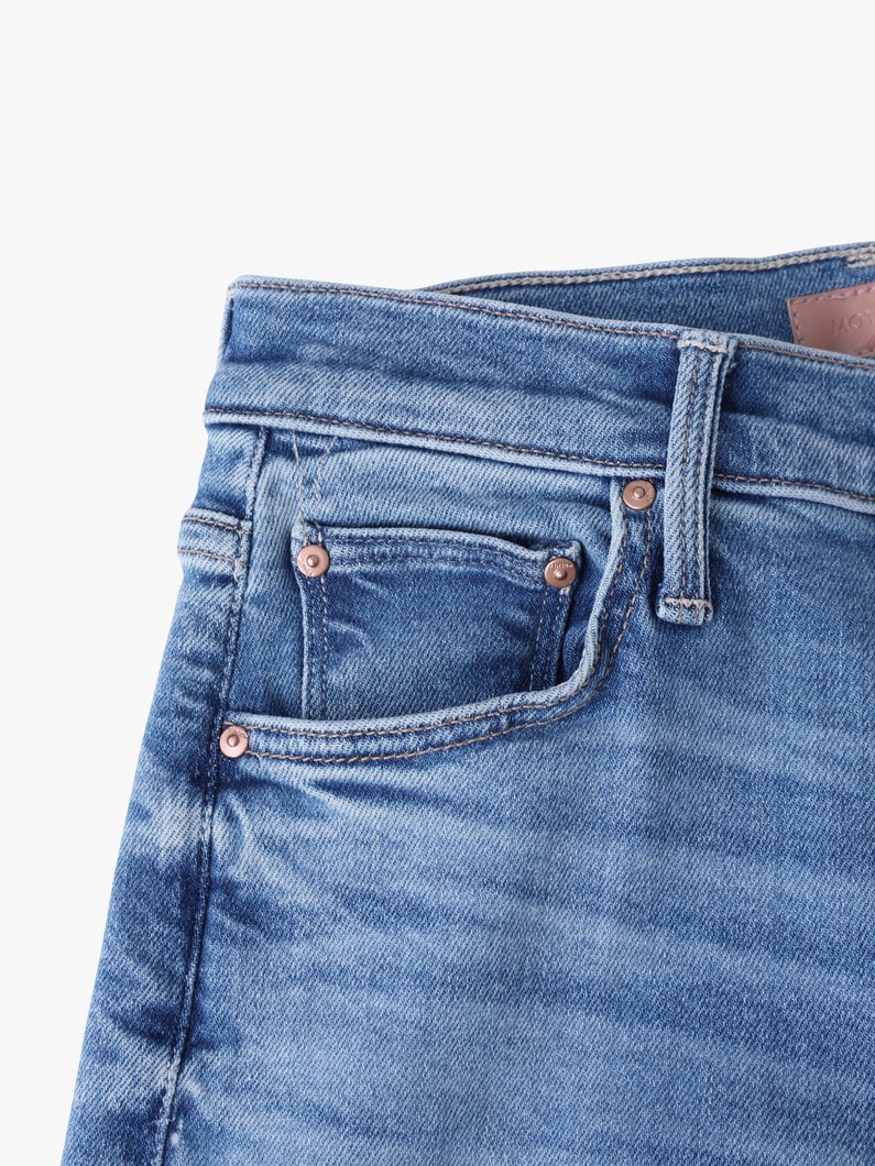 ミッドライズ ランブラー ジップ アンクル デニムパンツ（ブルー） 詳細画像 blue 3