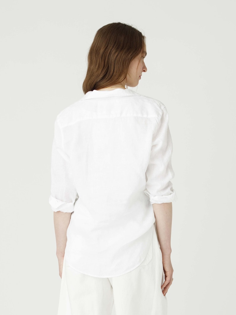 アイリーン リネン シャツ (ホワイト) 詳細画像 white 2