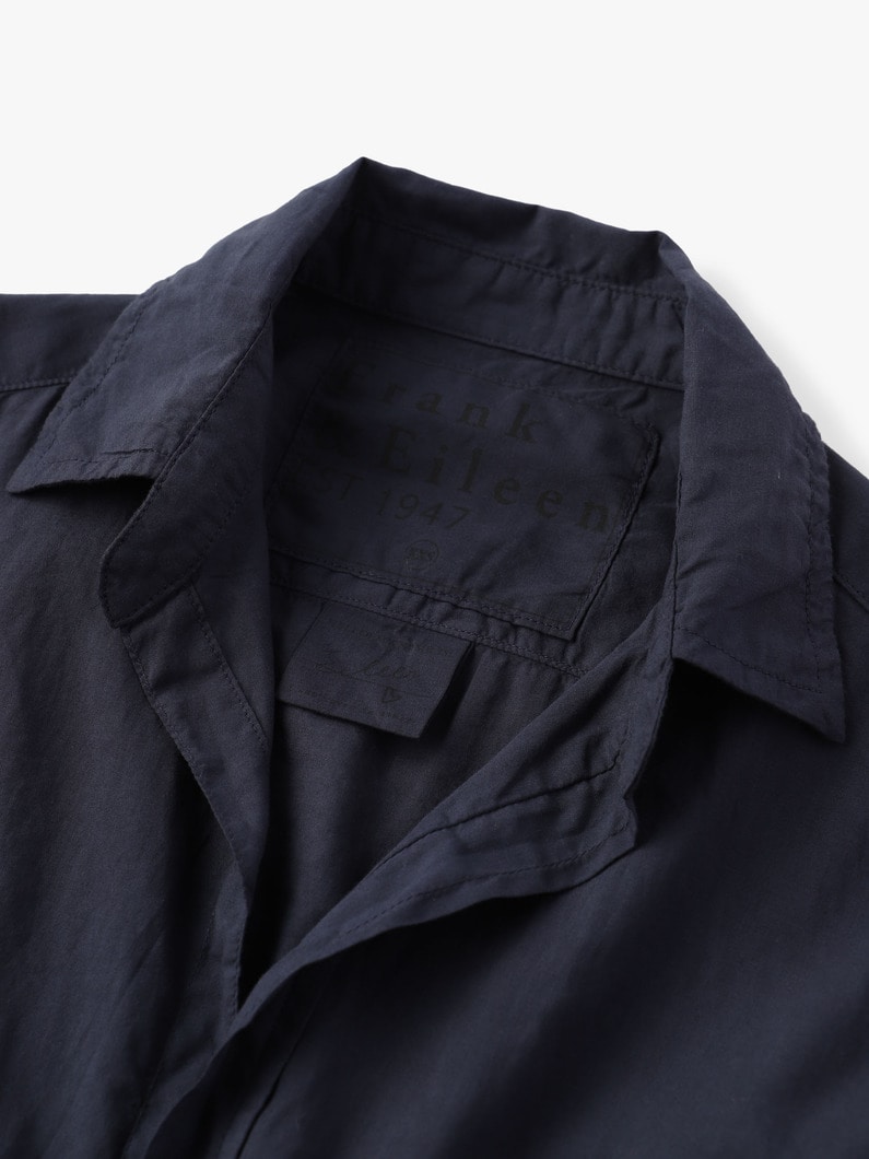 Eileen Light Poplin Shirt (sax/black) 詳細画像 sax 2