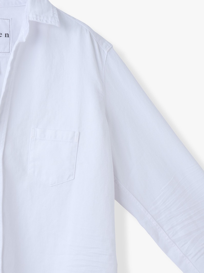 アイリーン ストーンウォッシュド インディゴ シャツ（ホワイト） 詳細画像 white 2