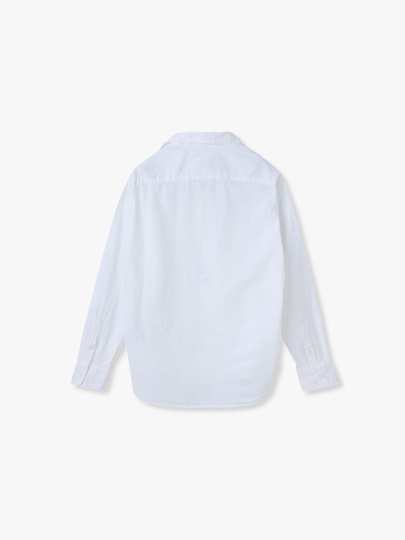 アイリーン イタリアンコットンシャンブレー シャツ（ホワイト） 詳細画像 white 1