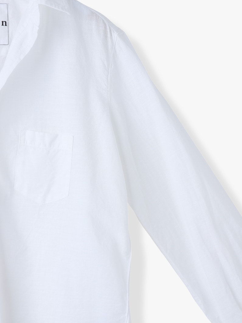 アイリーン イタリアンコットンシャンブレー シャツ（ホワイト） 詳細画像 white 2