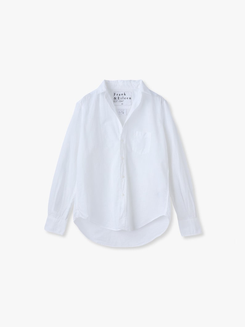 アイリーン イタリアンコットンシャンブレー シャツ（ホワイト） 詳細画像 white 1