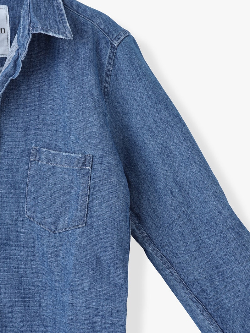 バリー ストーンウォッシュド インディゴ シャツ 詳細画像 indigo 2