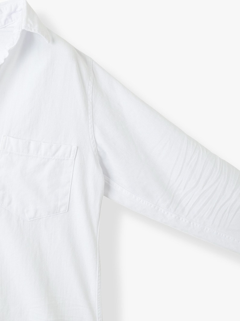 ローリー ストーンウォッシュド インディゴ シャツドレス（ホワイト） 詳細画像 white 2
