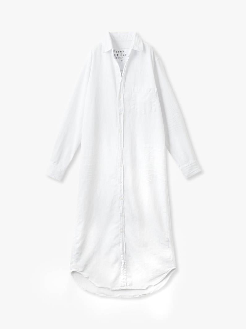 ローリー ストーンウォッシュド インディゴ シャツドレス（ホワイト） 詳細画像 white 1