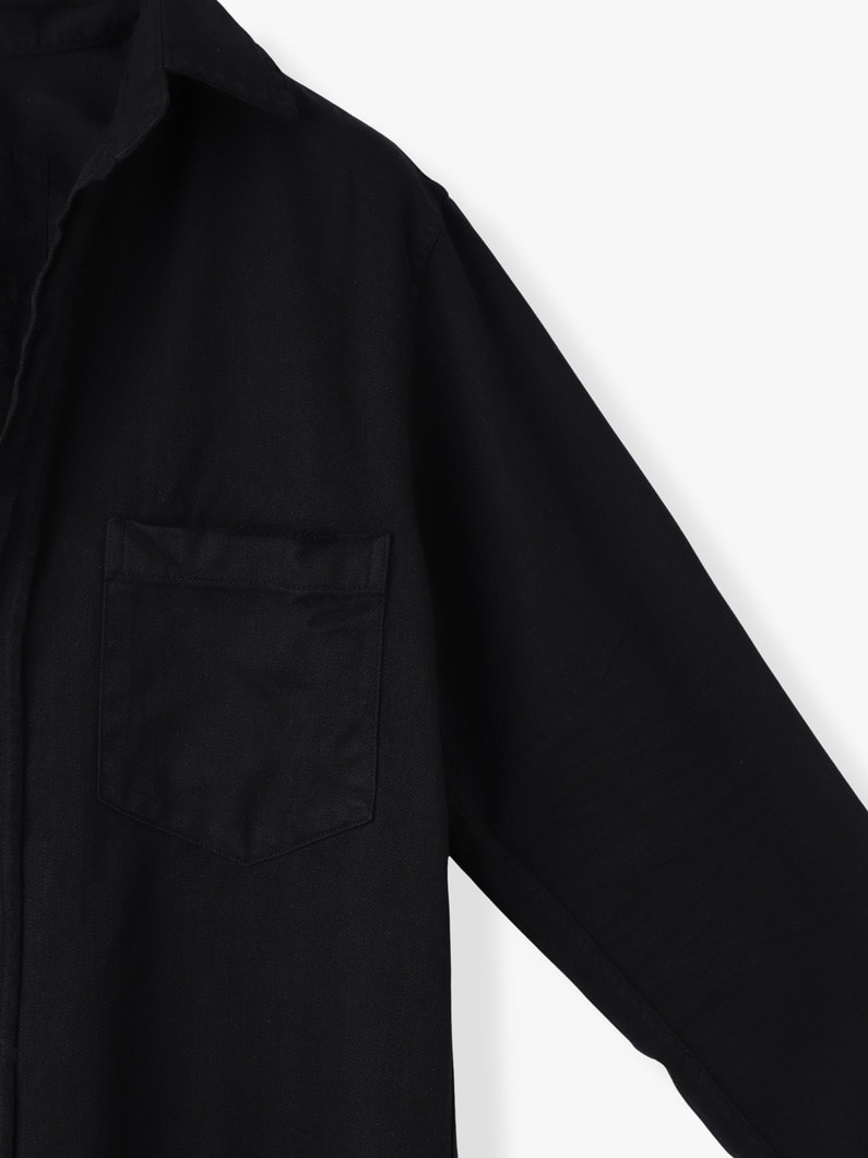 ローリー ストーンウォッシュド インディゴ シャツドレス（ブラック） 詳細画像 black 2