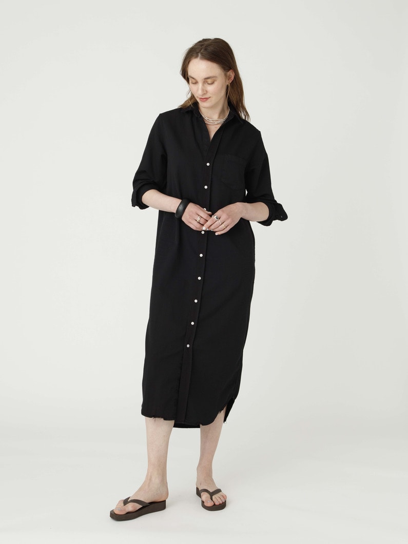 ローリー ストーンウォッシュド インディゴ シャツドレス（ブラック） 詳細画像 black 1