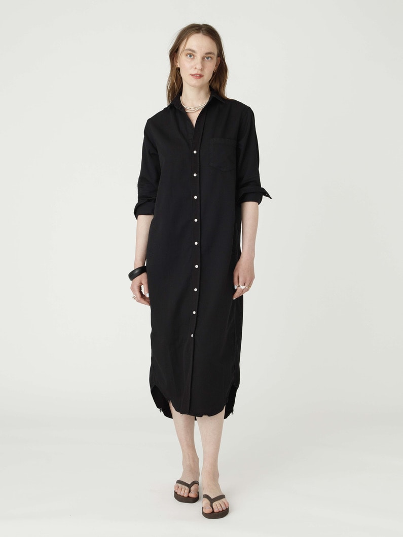 ローリー ストーンウォッシュド インディゴ シャツドレス（ブラック） 詳細画像 black 2