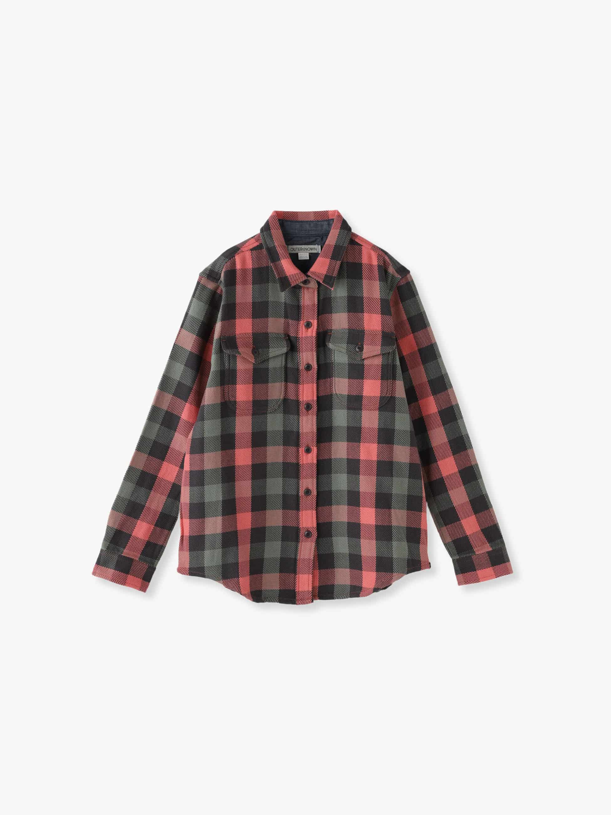 Blanket Checked Shirt (multi/beige/women)｜OUTERKNOWN(アウター