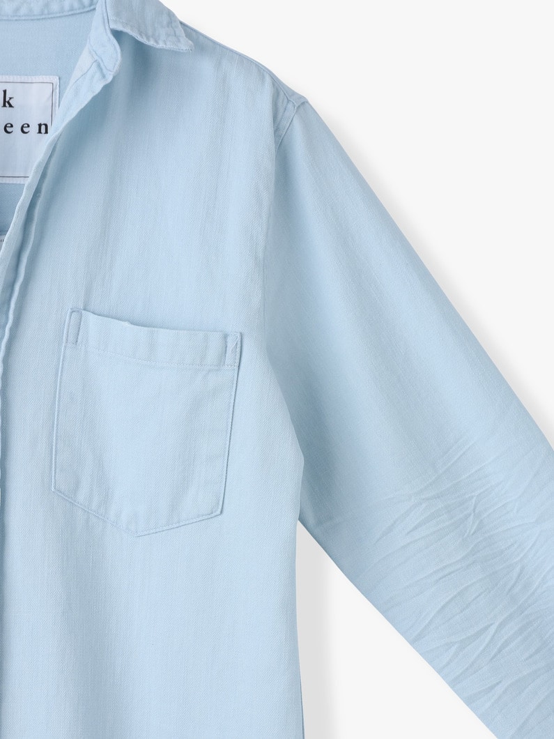 ローリー ストーンウォッシュド インディゴ シャツドレス（ライトブルー） 詳細画像 light blue 2