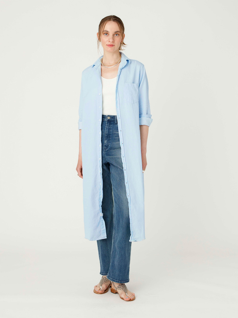 ローリー ストーンウォッシュド インディゴ シャツドレス（ライトブルー） 詳細画像 light blue 1