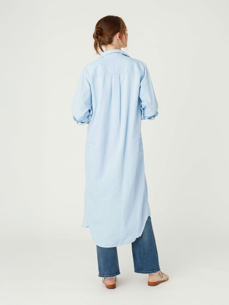 ローリー ストーンウォッシュド インディゴ シャツドレス（ライトブルー） 詳細画像 light blue 3