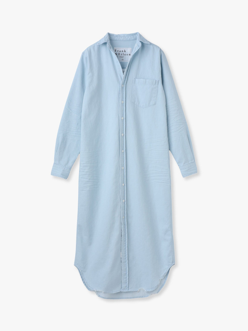 ローリー ストーンウォッシュド インディゴ シャツドレス（ライトブルー） 詳細画像 light blue 4
