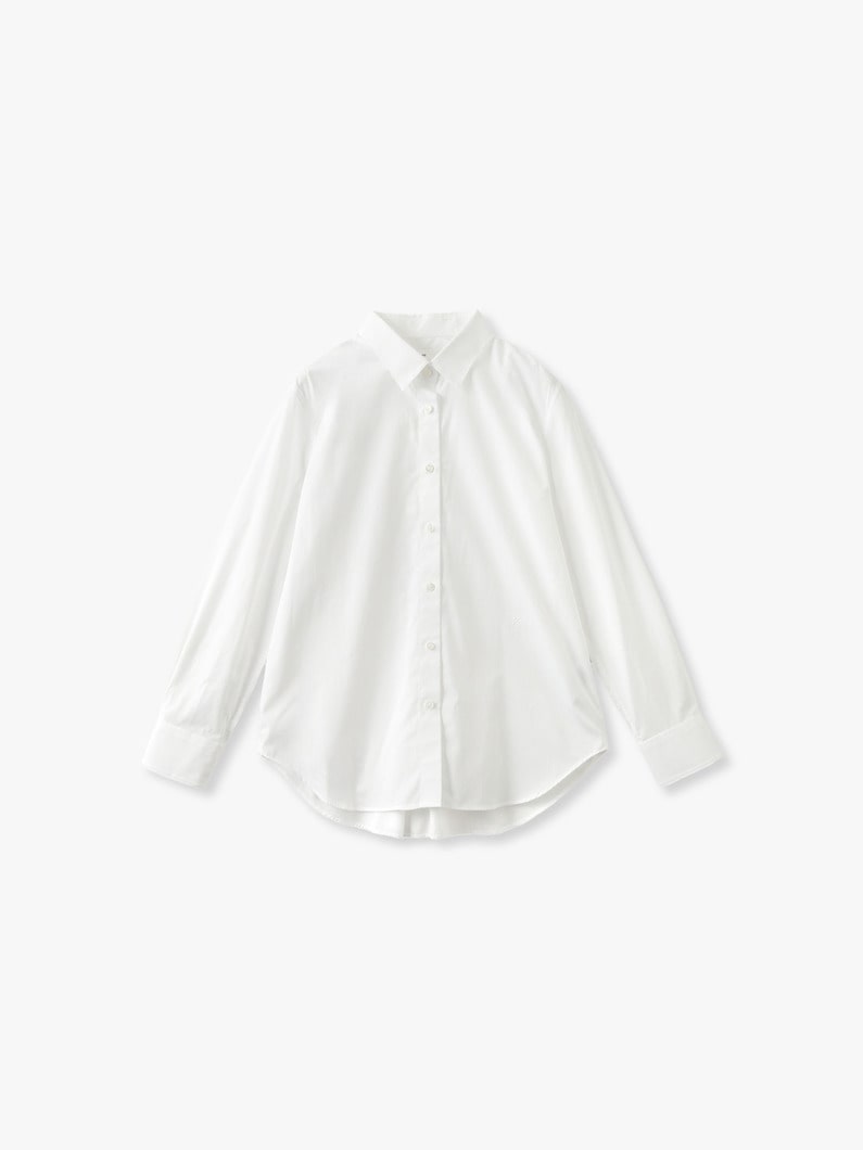 エッセンシャルコットン レギュラーカラー シャツ 詳細画像 white 1