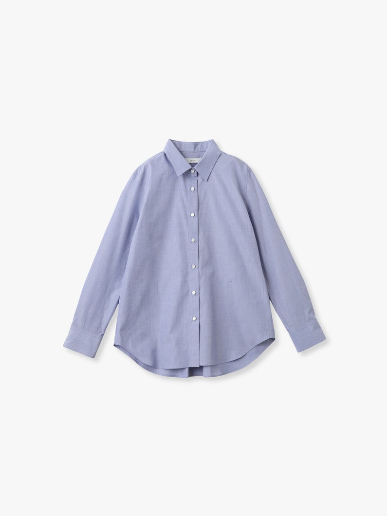 エッセンシャルコットン レギュラーカラー シャツ 詳細画像 dark blue