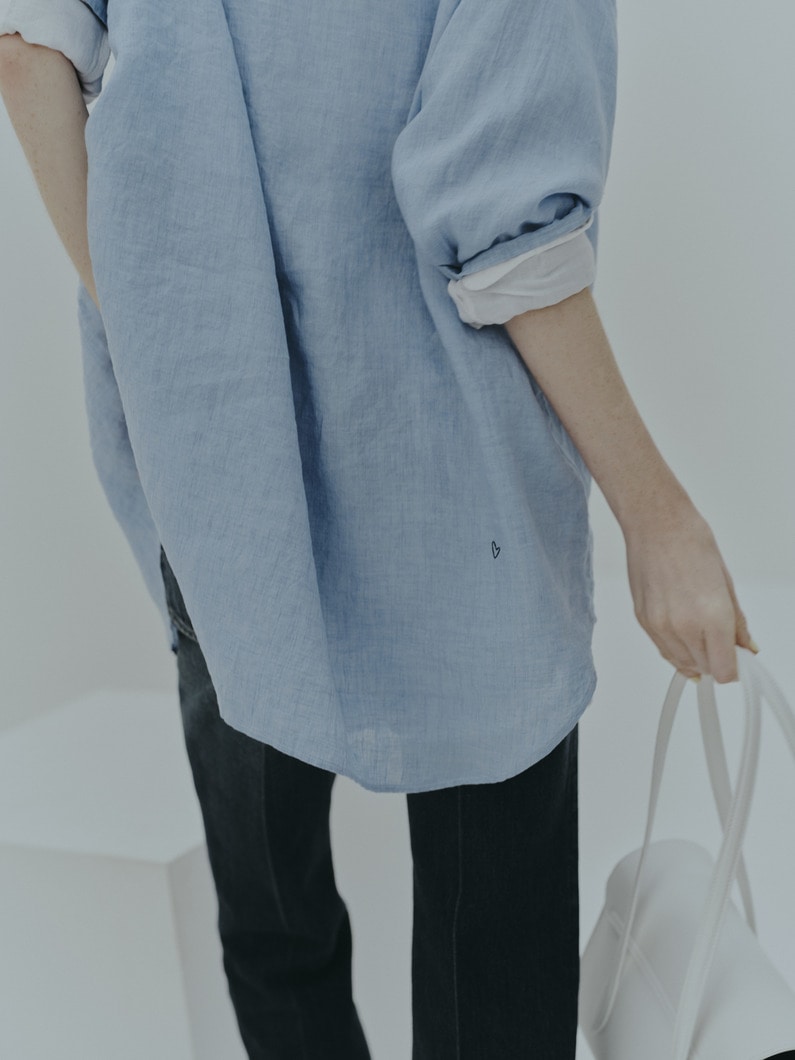 マッケンジー クラシックリネン エンブロイダリー シャツ 詳細画像 light blue 7