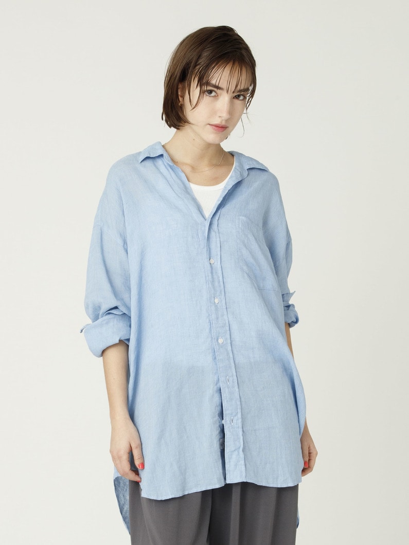 マッケンジー クラシックリネン エンブロイダリー シャツ 詳細画像 light blue 1