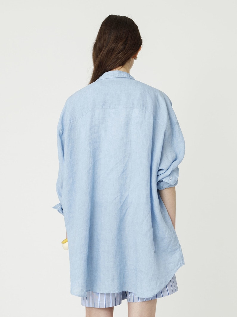 マッケンジー クラシックリネン エンブロイダリー シャツ 詳細画像 light blue 5