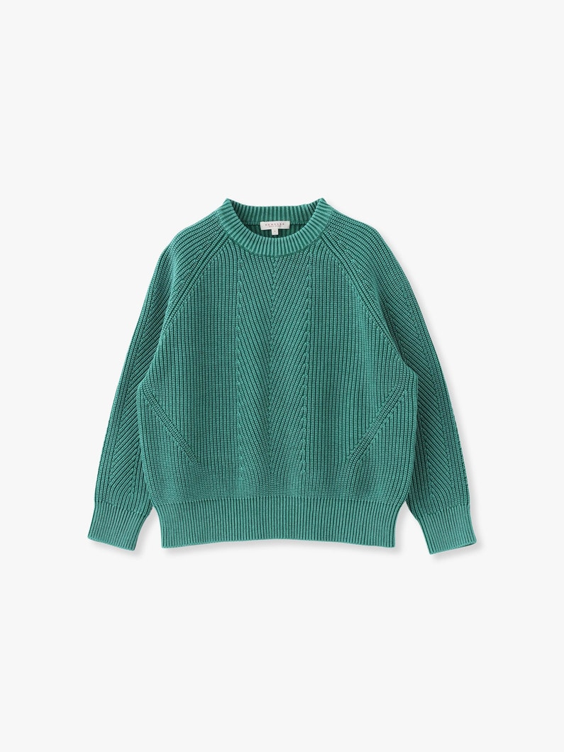 Chelsea Cotton Knit Pullover 詳細画像 green 1