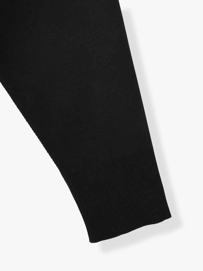 Silk Cotton Knit V Neck Cardigan (black) 詳細画像 black 7