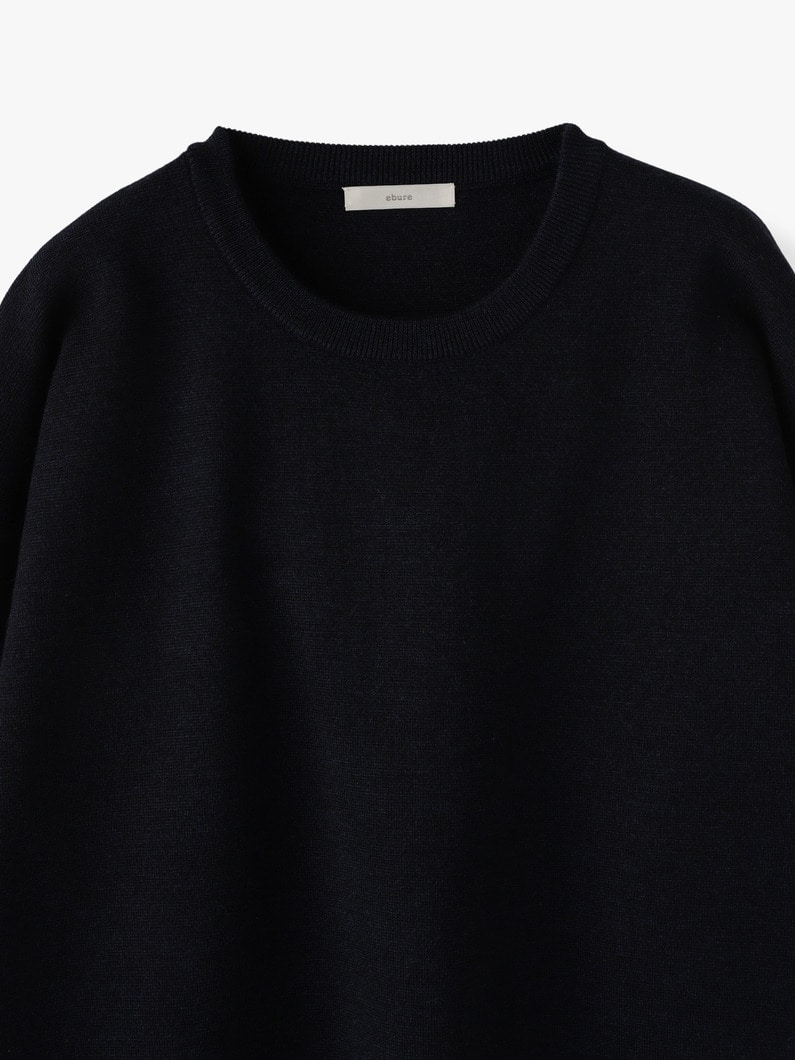 Light Wool Milano Long Sleeve Knit Pullover 詳細画像 navy 2