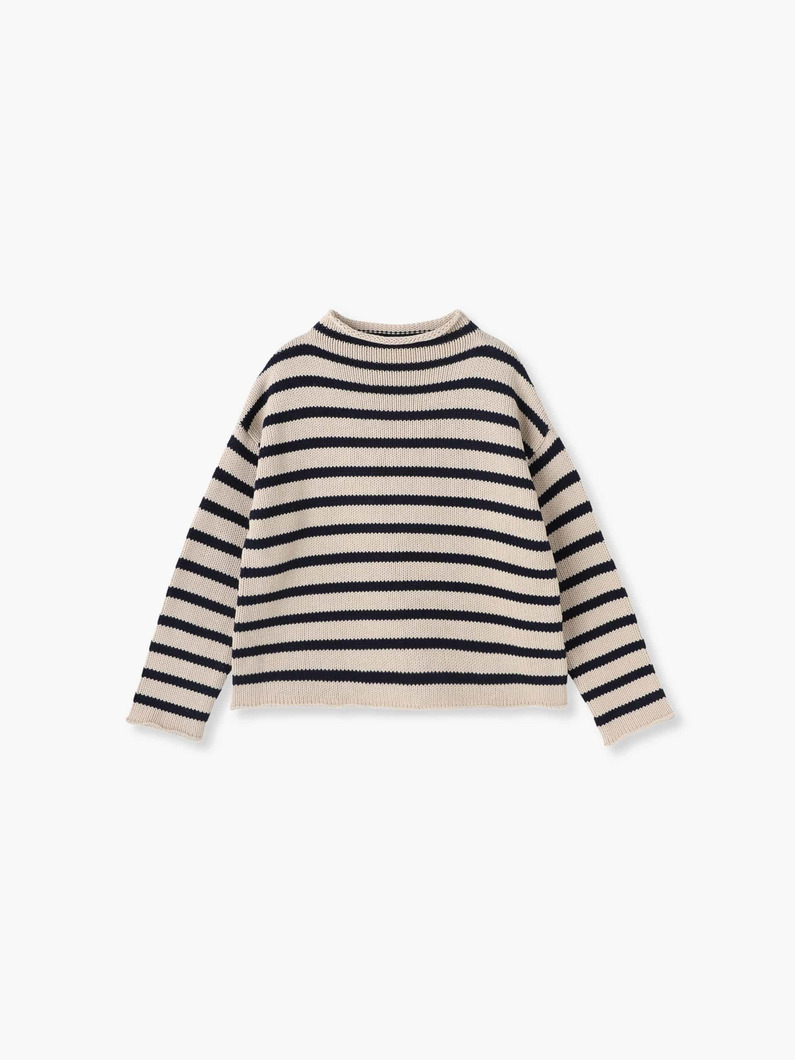 ラミス ストライプ コットンニット プルオーバー（ネイビー） 詳細画像 navy 2