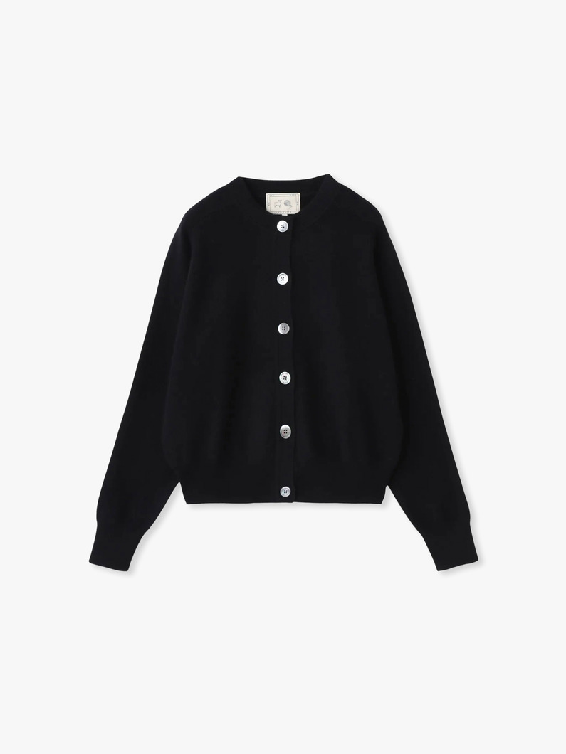 グウェン カシミア カーディガン（キャメル/グレー/ブラック） 詳細画像 black