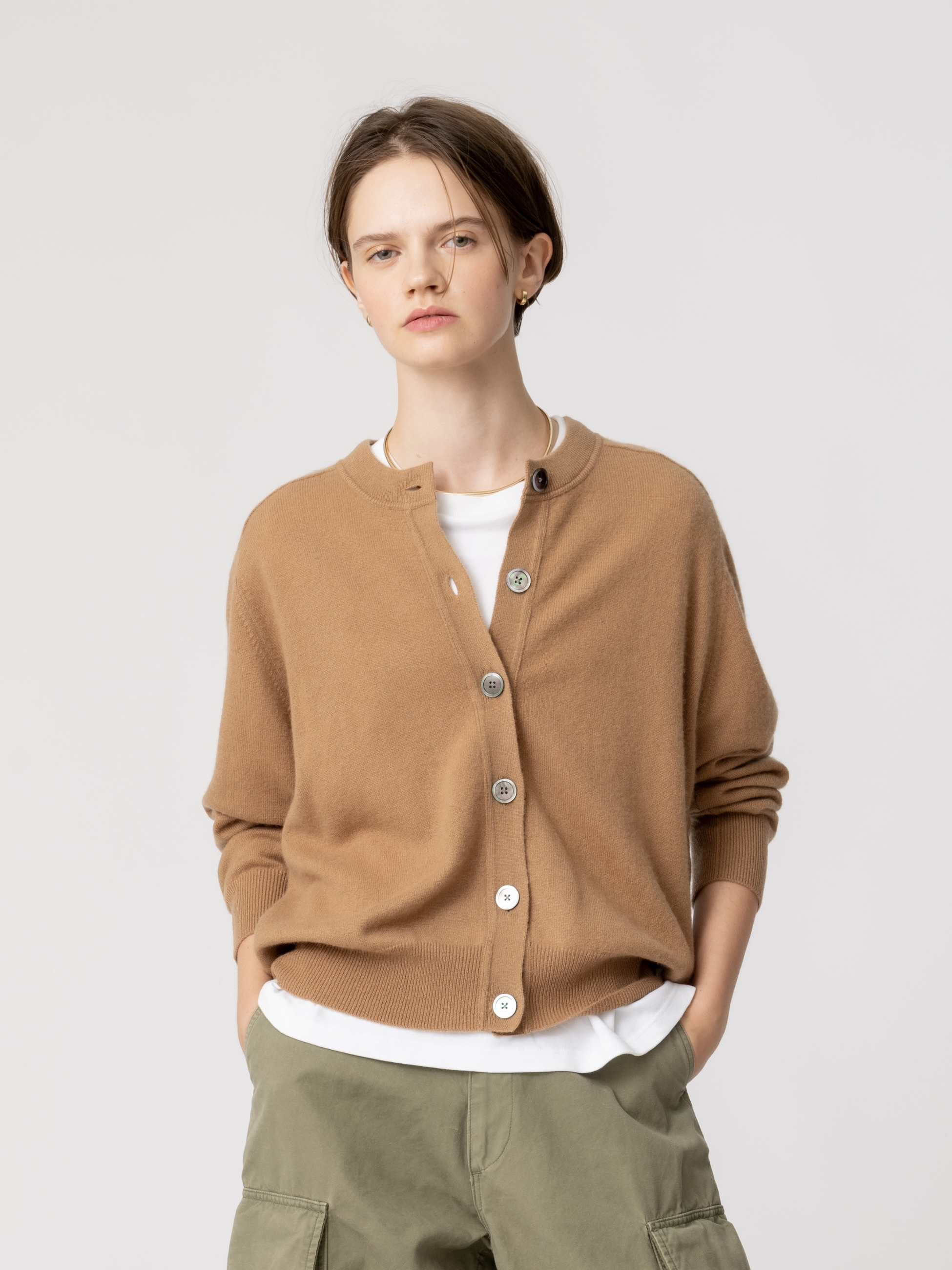 RONHERMAN×DEMYLEE カーディガン　キャメル　M ロンハーマン RONHERMAN×DEMYLEE カーディガン キャメル M ロンハーマン